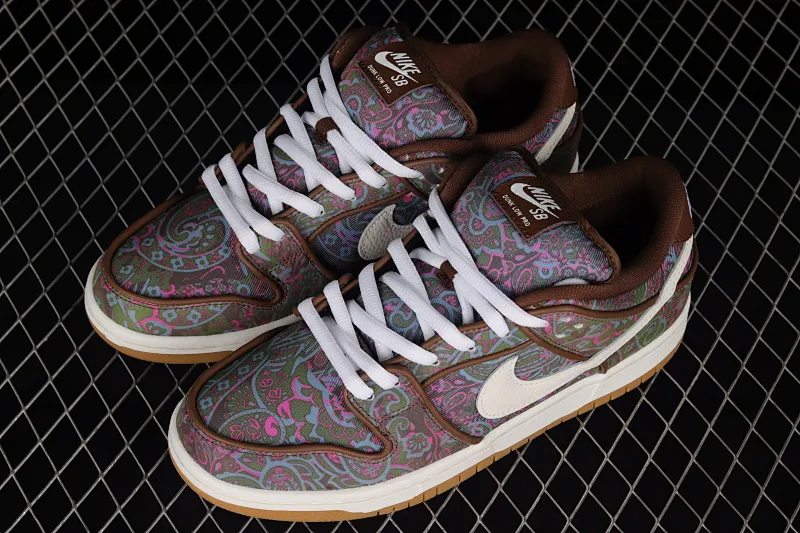 All categories Nk SB Dunk series Nk SB Dunk Low low-top sneakers F version Nk SB Dunk Low "Paisley" new cashew flower SB low-top sports and leisure sneakers DH7534-200